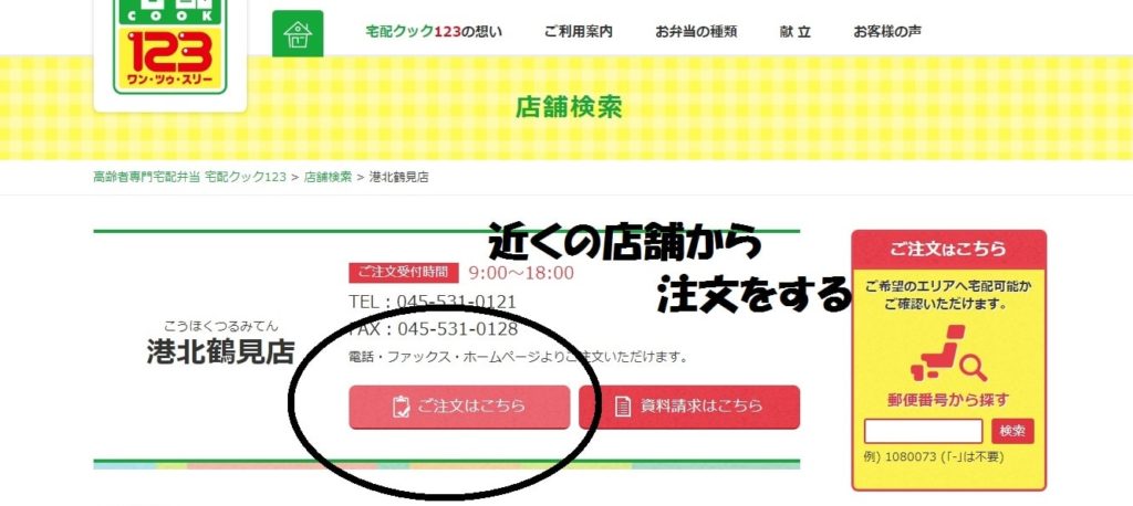 手順①：介護者も老人の宅配事業の味を試して、知る